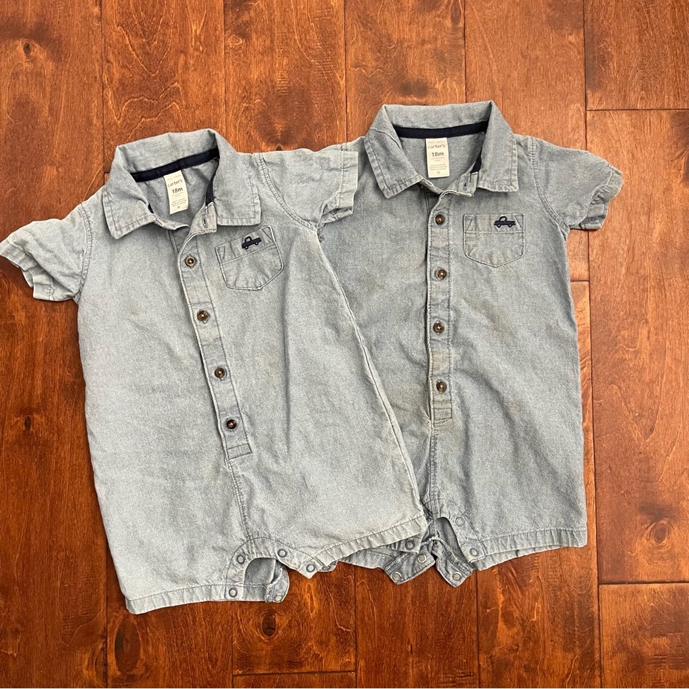 Carter’s Baby/Toddler Short Sleeve Cotton Romper 2 Pieces